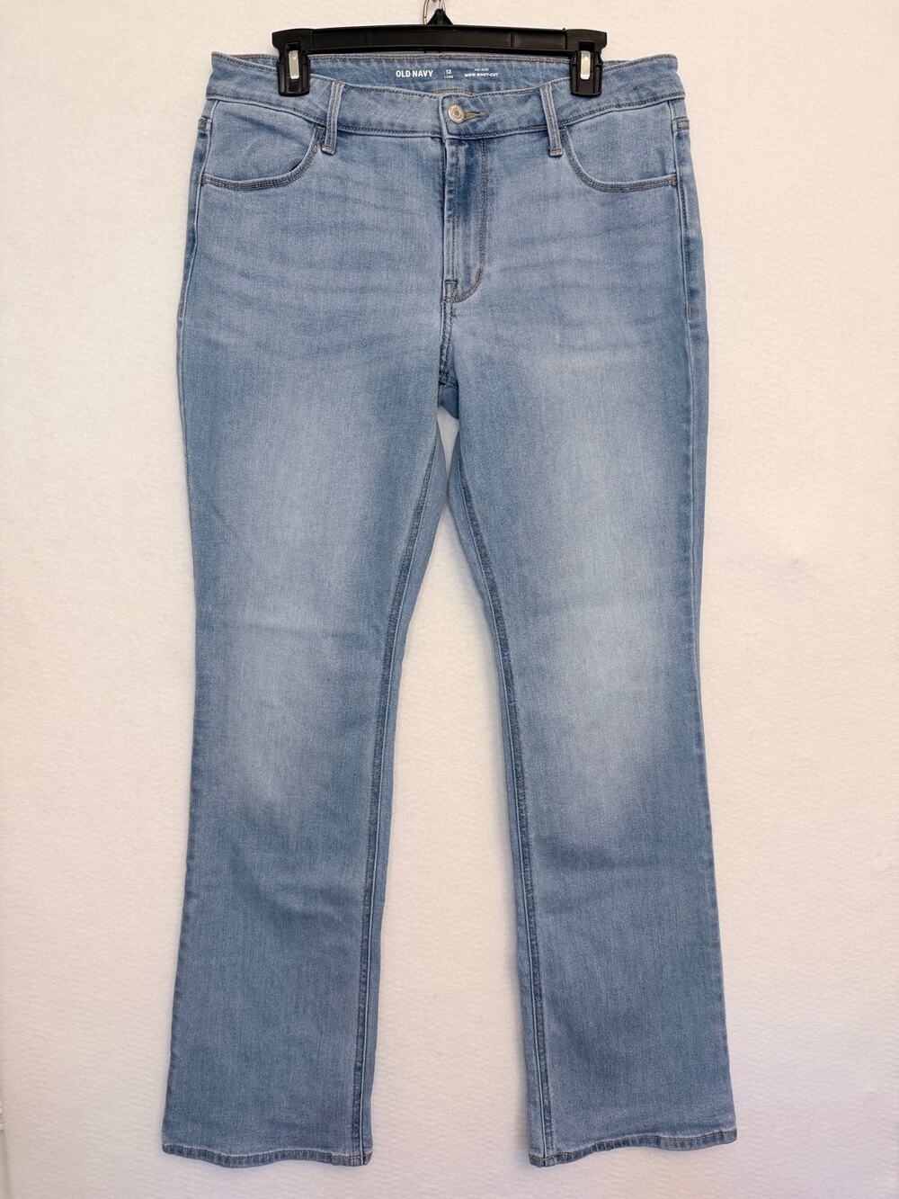 Old Navy WOW Bootcut Jeans Women’s 12 Long 32x32 Light Wash Mid Rise Stretch